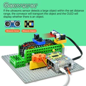 Kit robotica STEM KeyeStudio Kidsbits, 8 proiecte arduino/scratch, compatibil LEGO - imagine 2
